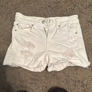 American Eagle White Denim Shorts
